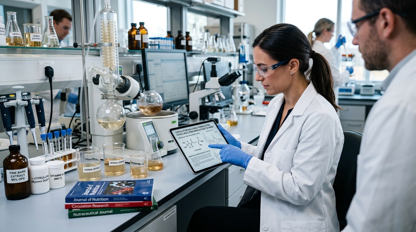 Natural Men's Health & Circulation Formulations laboratory inspection