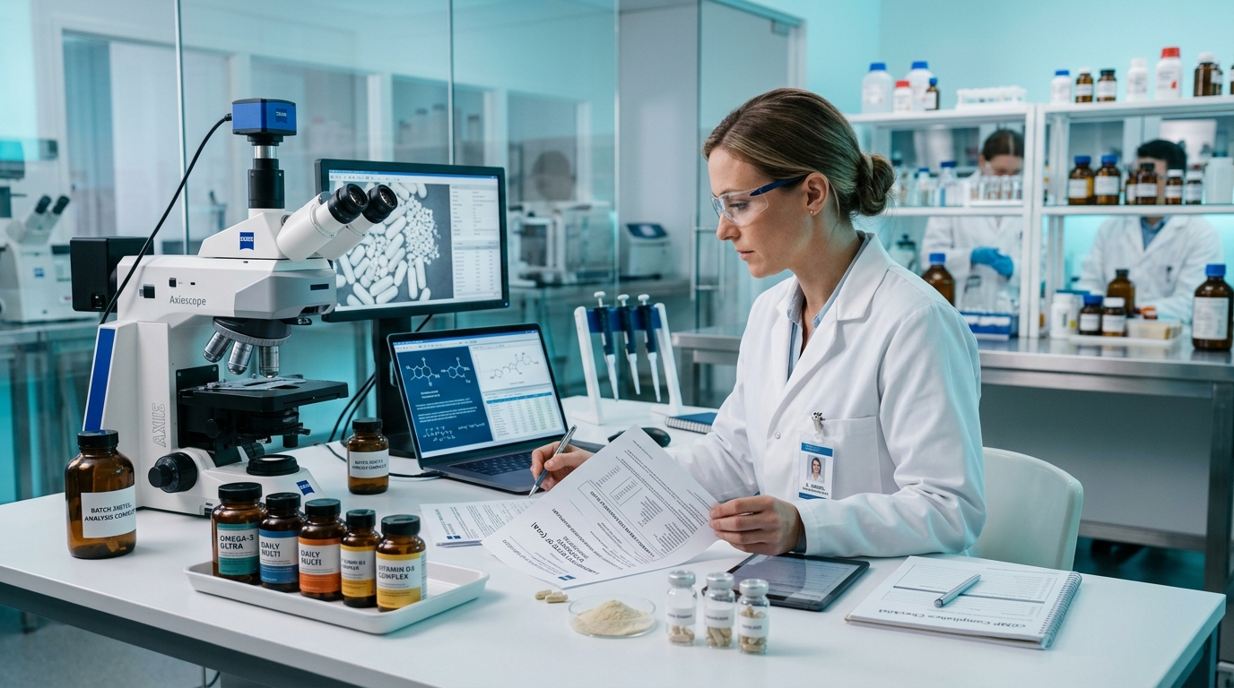 Top Global Choice laboratory research team inspecting consumer formulations